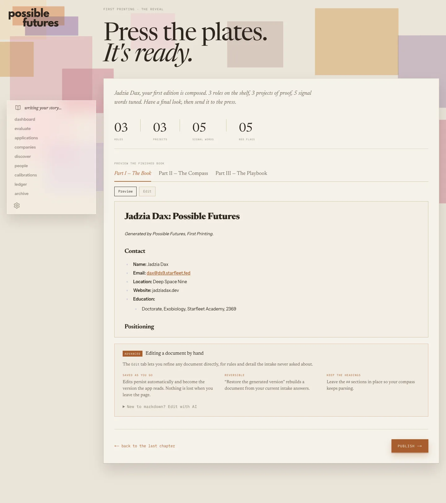 Publish preview